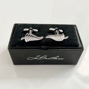 New Zealand Sliver Fern flag cufflinks